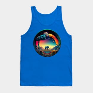 Surrealist Psychedelic Elephant Journey Tank Top